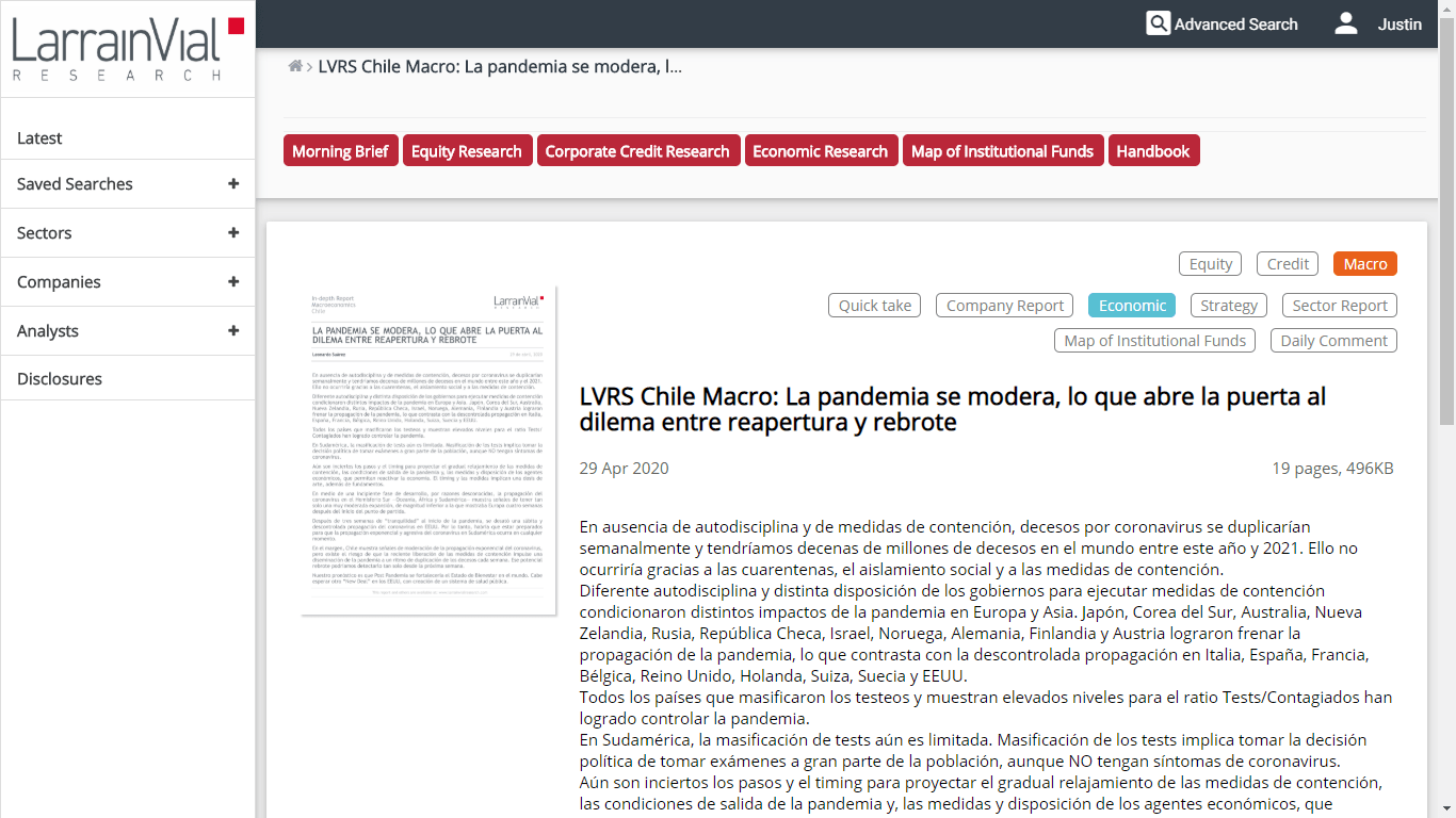LarrainVial Report